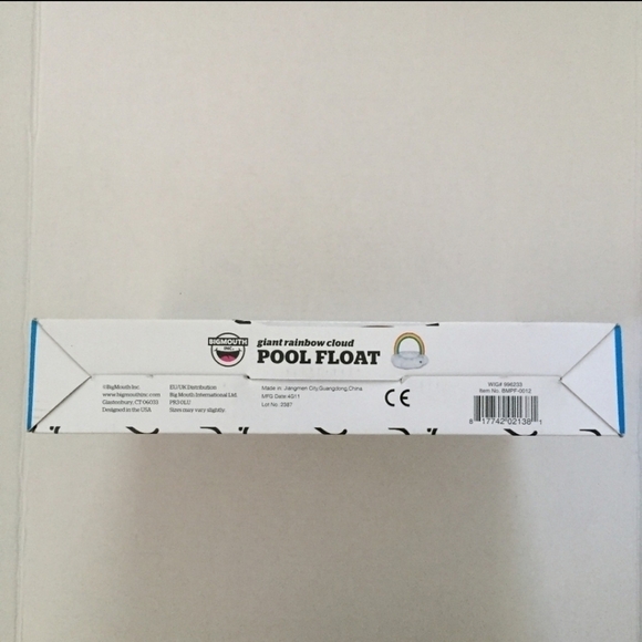 New BIGMOUTH Giant Rainbow Cloud Inflatable Pool Float NIB Party Fun Sparkles - Picture 5 of 5